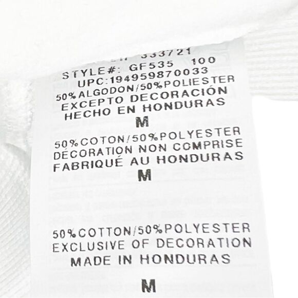 Champion Powerblend Pullover in White with Iridescent Chest Logo - Picture 7 of 7